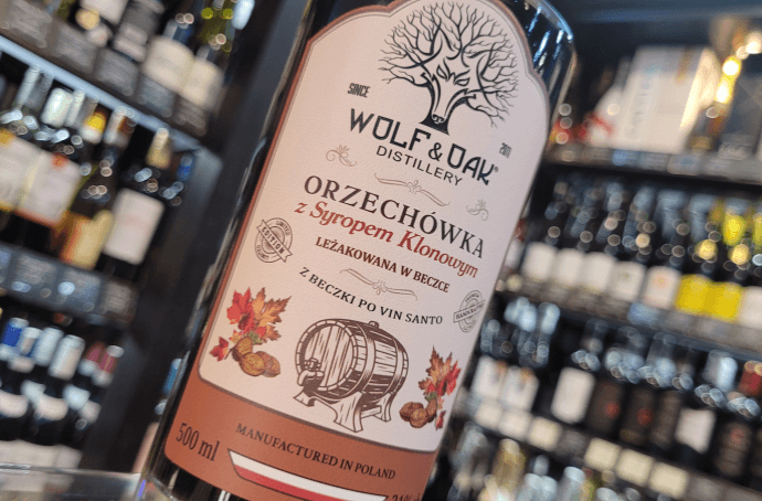 Wolf & Oak Orzechówka z Syropem Klonowym butelka front